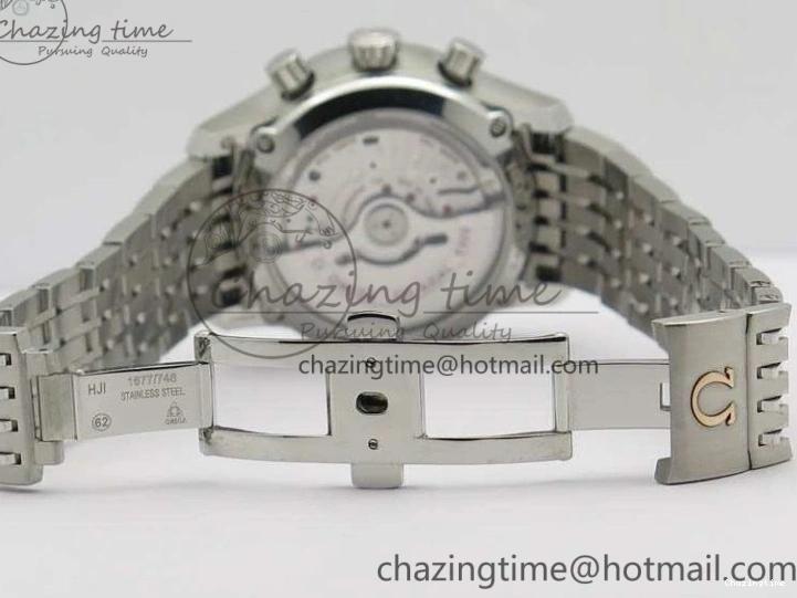 0427 HighQuality De Ville Chronograph SS OMF 1:1 Best Edition White Dial On SS Bracelet A 8151